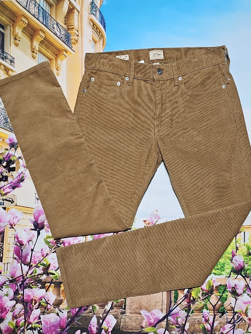 J. Crew 484 Corduroy Slim Straight Pants Size 30x32 New